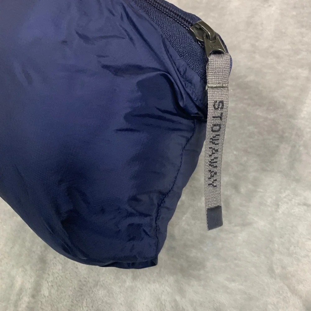 LL Bean Primaloft Packaway Vest Mens XL Tall Quilted Blue Full Zip Outdoor Hike‎